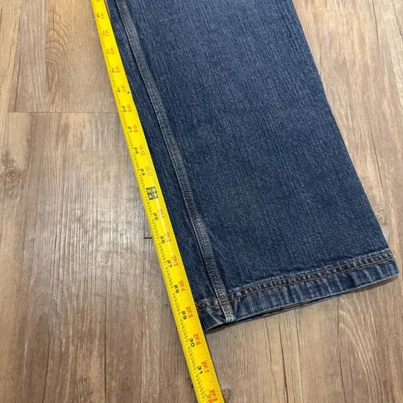 Duluth Trading Co Flex Ballroom Jeans Men 37 Blue Denim Straight Leg Relaxed Fit - Picture 12 of 12